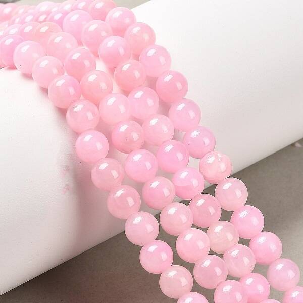 Natural Dyed Yellow Jade Gemstone Bead Strands