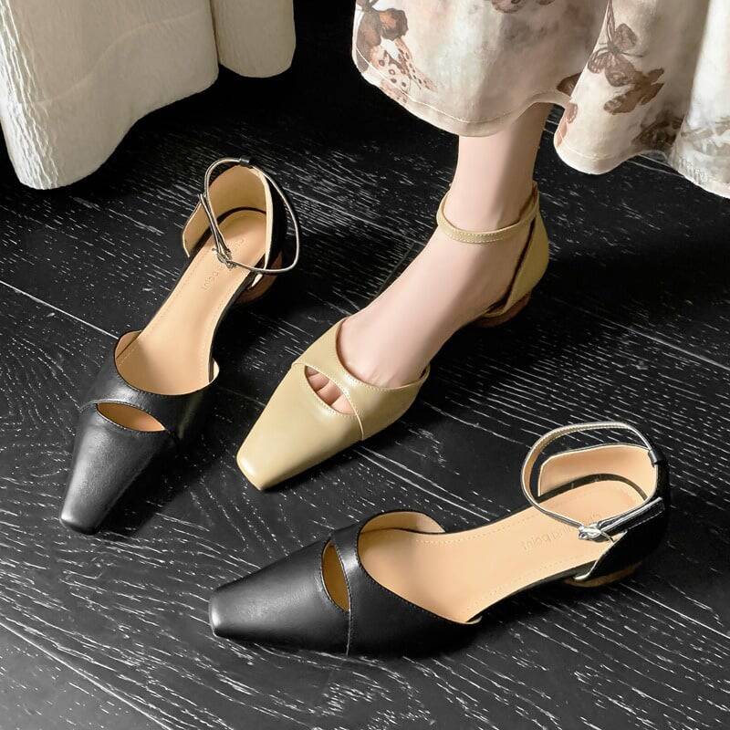CHIKO Liberty Square Toe Block Heels Pumps Shoes