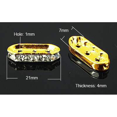 Brass with Grade A Rhinestone Bridge Spacers