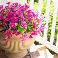 8 artificial morning glory shrubs - UV resistant, Valentine crochet flower bouquet 's Day,decorate garden Decoration Eucalypt...