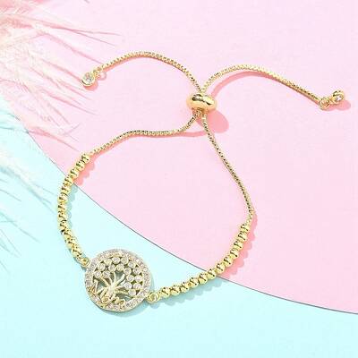 Mother's Day Brass Micro Pave Cubic Zirconia Silder Bracelets for Women