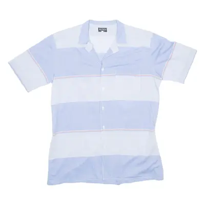 BELTONY Mens Shirt Blue Colourblock M