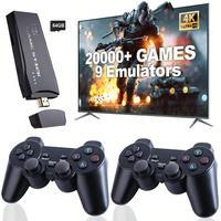 Wireless Retro Game Console, Retro Stick With Built-In 9 Emulators, 20400+ Games, 4k Hd Output, And 2.4GHz Wireless Controlle...