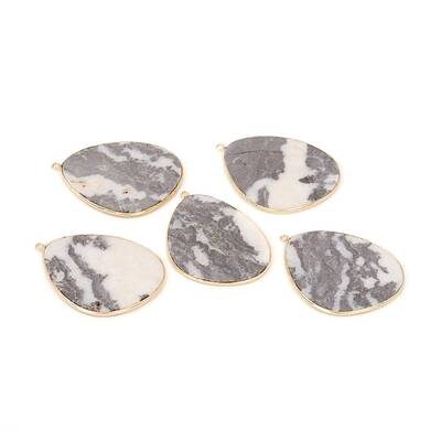 Natural Zebra Jasper Pendants