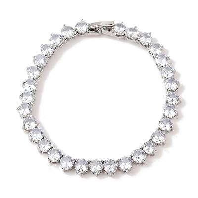 Brass with Cubic Zirconia Link Bracelets