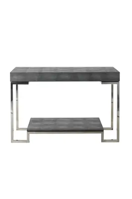Gray Shagreen Shelves Console Table | Andrew Martin Trudy