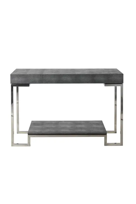 Gray Shagreen Shelves Console Table | Andrew Martin Trudy