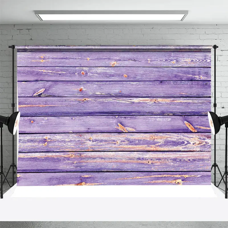 Shabby Purple Wooden Wall Photography Cloth Backdrop - Aperturee