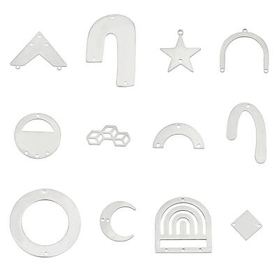 12Pcs 12 Style 201 Stainless Steel Chandelier Component Links