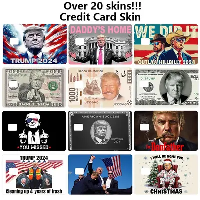 3 Pcs Trump Credit Card Sticker Waterproof Viny debit skin card cover ebt,Trump 45-47 President Card Stickers,gift for Trump ...