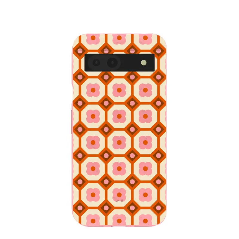Bubblegum Pink Retro Tiles Google Pixel 8a Case