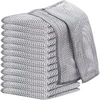 Wire Mesh Dishwashing Cloth, 12pcs Multipurpose Wire Dishwashing Rag, Kitchen Gadgets Premium Scrubbing Wire Cleaning Cloths,...