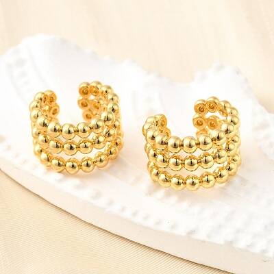 Brass Cuff Earrings