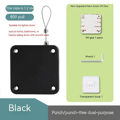 Automatic Door Closer Punch-Free Soft Close Door Closers For Sliding Door Glass Door 500g-1000g Tension Closing Device | Colo...