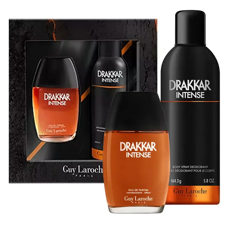 Set Guy Laroche: Drakkar Noir Intense Eau De Parfum for men 100 ml + Drakkar Noir Intense Body Spray 200 ml