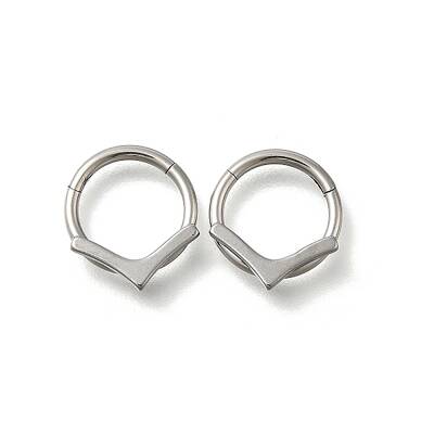 304 Stainless Steel V Shaped Hoop Nose Rings