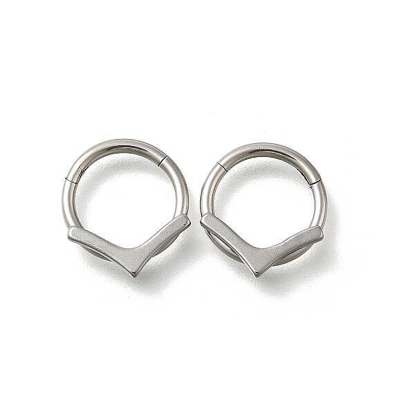 304 Stainless Steel V Shaped Hoop Nose Rings