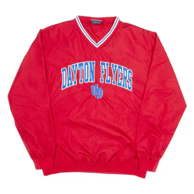 NCAA Dayton Flyers USA Sweatshirt Red V-Neck Mens S