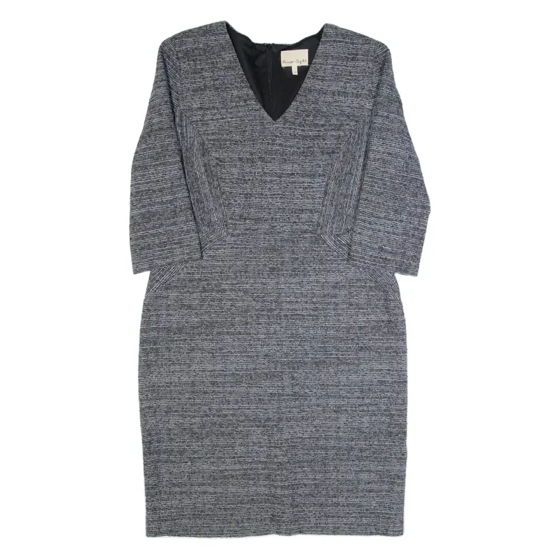 PHASE EIGHT Womens Pencil Dress Grey Long Sleeve Knee Length UK 16