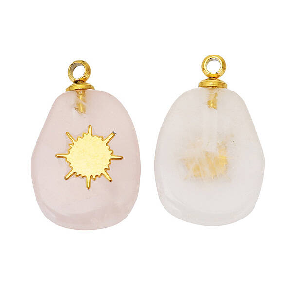 Natural Rose Quartz Pendants