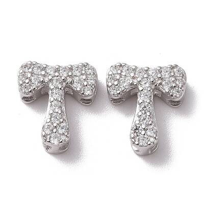 925 Sterling Silver Micro Pave Cubic Zirconia Beads