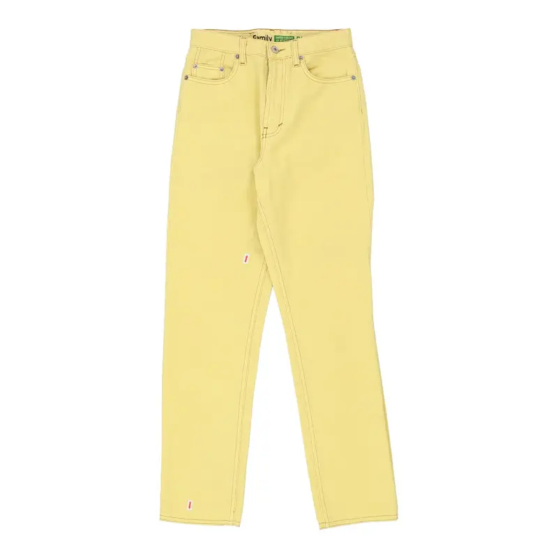 703 Benetton Jeans - 27W UK 8 Yellow Cotton