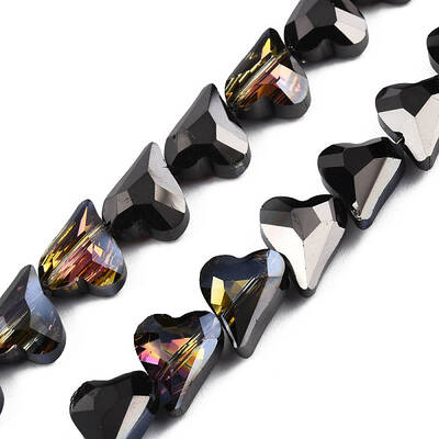 Electroplate Transparent Glass Beads Strands
