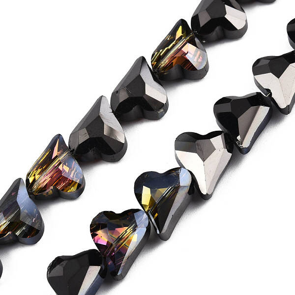 Electroplate Transparent Glass Beads Strands