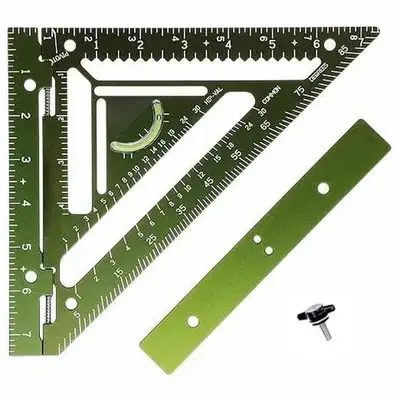 8.3 Inch Rafter Square,Innovative Tool with Level and Jig Block, Precision Measuring Ruler for Carpenters & Architects Adjust...