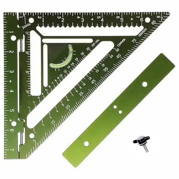 8.3 Inch Rafter Square,Innovative Tool with Level and Jig Block, Precision Measuring Ruler for Carpenters & Architects Adjust...