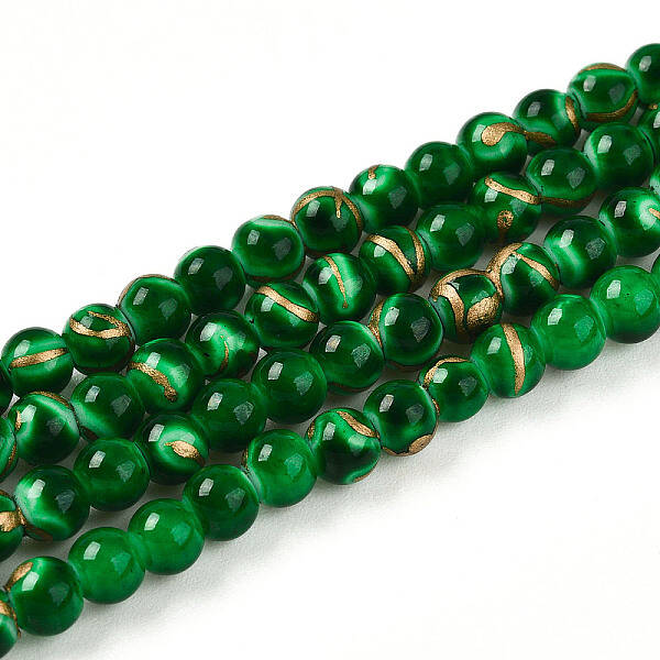Baking Painted Glass Beads Strands