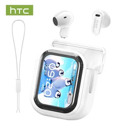 HTC NE20 OWS - Wireless Bluetooth Earphones, LED Display, Bluetooth 5.4, Charging Case, IPX4 Waterproof, Built-in Microphone....