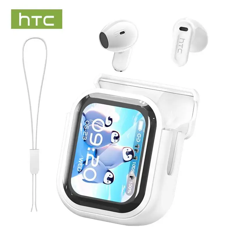 HTC NE20 OWS - Wireless Bluetooth Earphones, LED Display, Bluetooth 5.4, Charging Case, IPX4 Waterproof, Built-in Microphone....