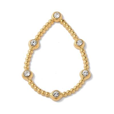Golden 304 Stainless Steel Rhinestonet Pendants