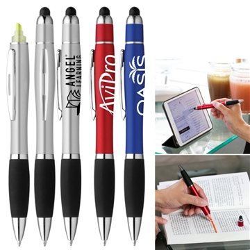 100 Promotional Curvaceous Stylus Cap Highlighter Pen - ...