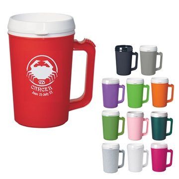 144 Custom 22 oz Thermo Insulated Mug - USA Made & BPA Free