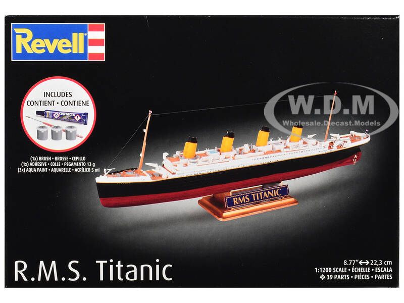 Level 4 Model Kit R.M.S. Titanic All-Included Kit 1/1200 Scale Model by Revell