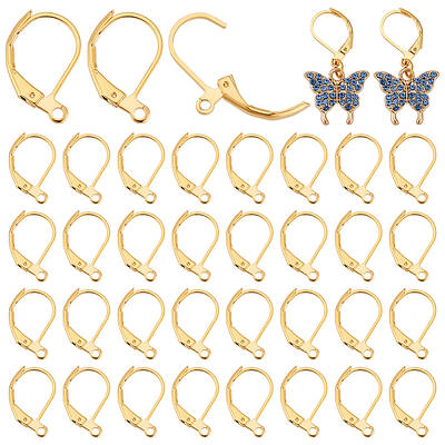 50Pcs Brass Leverback Earring Findings
