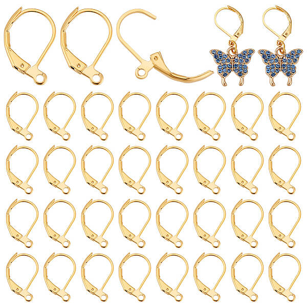 50Pcs Brass Leverback Earring Findings