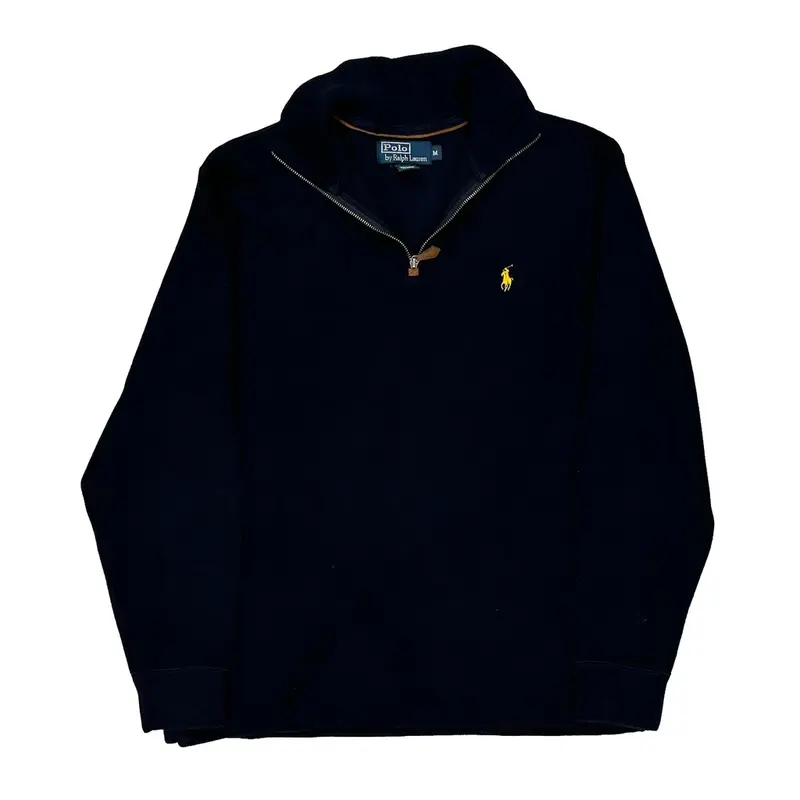 Polo By Ralph Lauren 1/4 Zip - Medium Navy Cotton