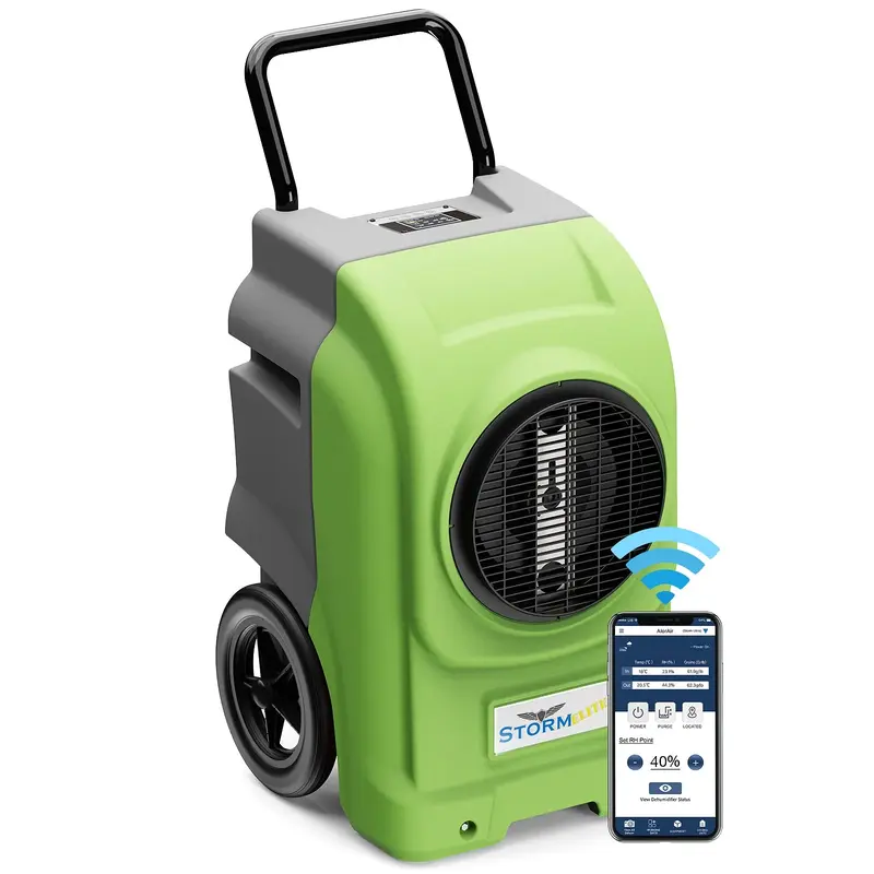 AlorAir® Storm Elite | 270 Pints Smart Wi-Fi Commercial Dehumidifiers with Pump & Drain Hose for Large Room or Basements - G...