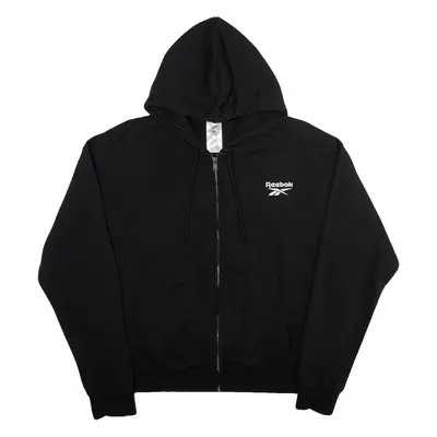 REEBOK Boys Black Hoodie Full Zip XL