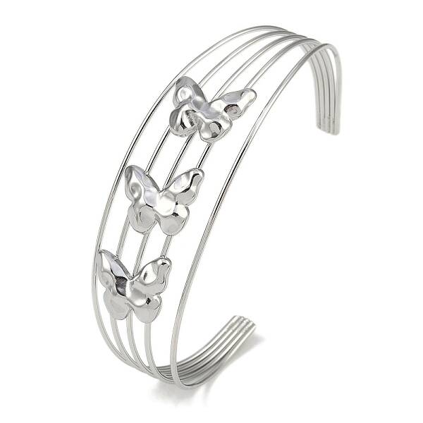 Non-Tarnish 304 Stainless Steel Hollow Open Cuff Bangles