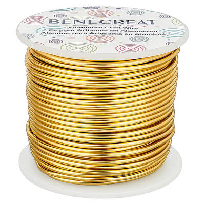 BENECREAT 12 Gauge (2mm) Aluminum Wire 100FT (30m) Anodized Jewelry Craft Making Beading Floral Colored Aluminum Craft Wire -...