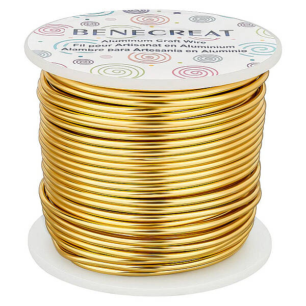 BENECREAT 12 Gauge (2mm) Aluminum Wire 100FT (30m) Anodized Jewelry Craft Making Beading Floral Colored Aluminum Craft Wire -...