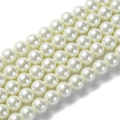 Eco-Friendly  Dyed Glass Pearl Round Beads Strands