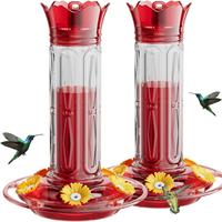 Birdream Hummingbird Feeders for Outdoors Hanging 20 Ounces 10 Feeding Ports, 2 Pack Plastic Humming Bird Feeder with Ant Moa...