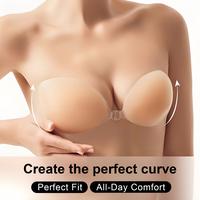 Sticky Push Up Inserts with Double - Sided Adhesive, Ideal for Women's Daily Wear and Swimsuits, Seamless Bra Cups for Instan...