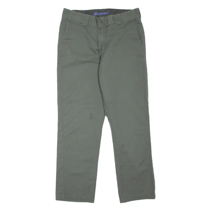DICKIES Workwear Womens Trousers Green Slim Tapered W32 L29