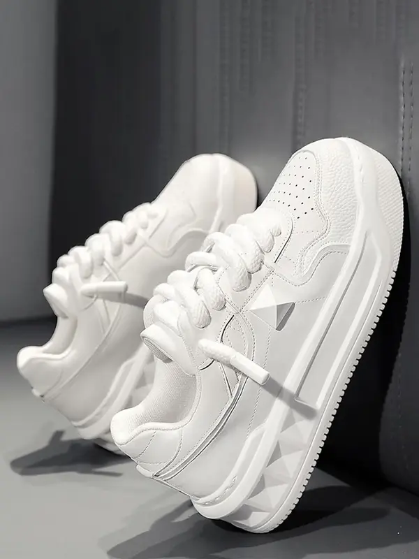 Men's Fashionable Lace Up Low Top Sneakers, Casual Comfortable Breathable Sports Running Shoes, Trainer Shoes, Running Athlet...